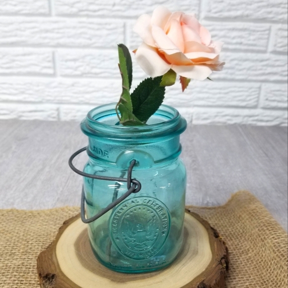 Ball Ideal Other - Vintage Bicentennial Ball Ideal Aqua Mason Jar